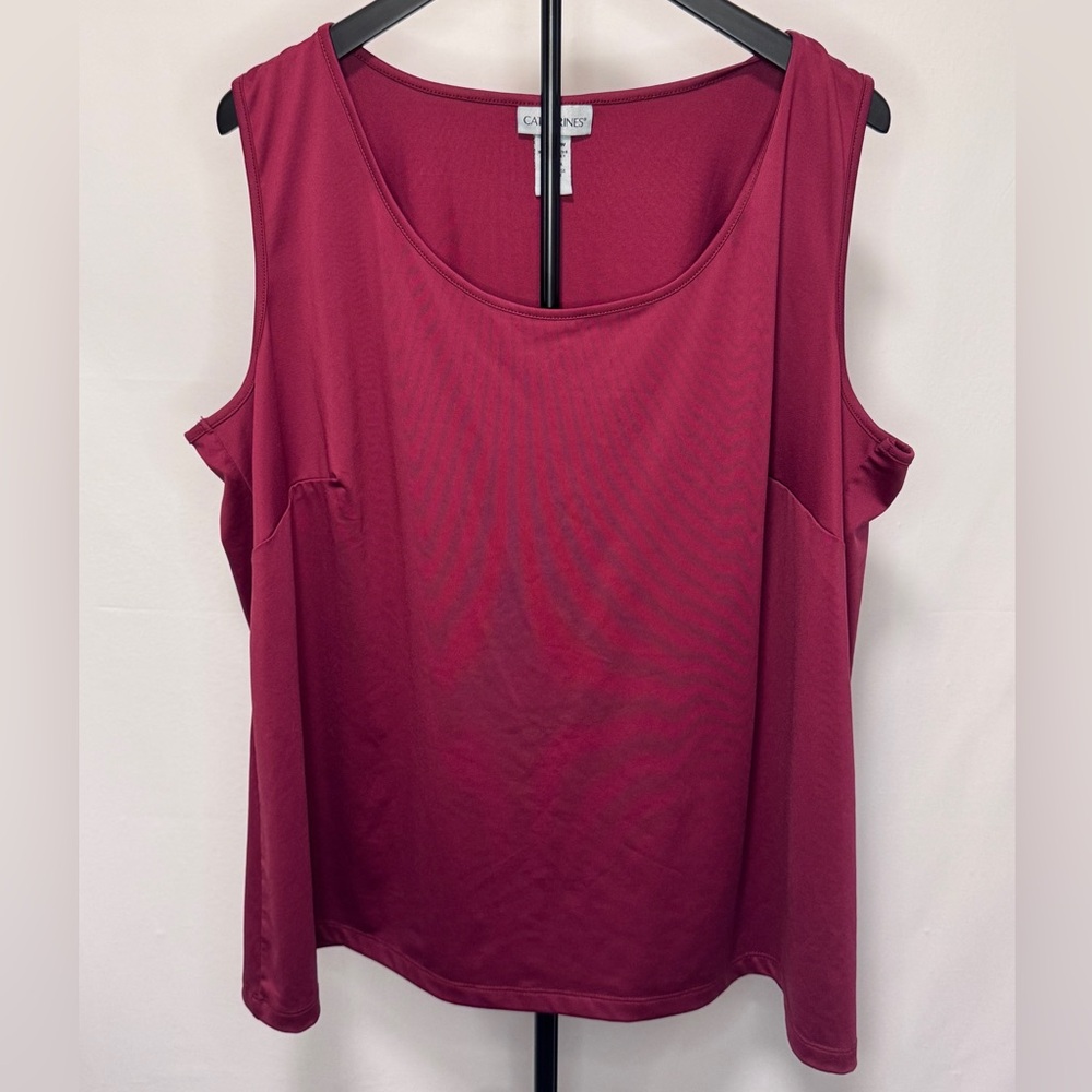 Catherines Berry Sleeveless Scoop Neck Tank